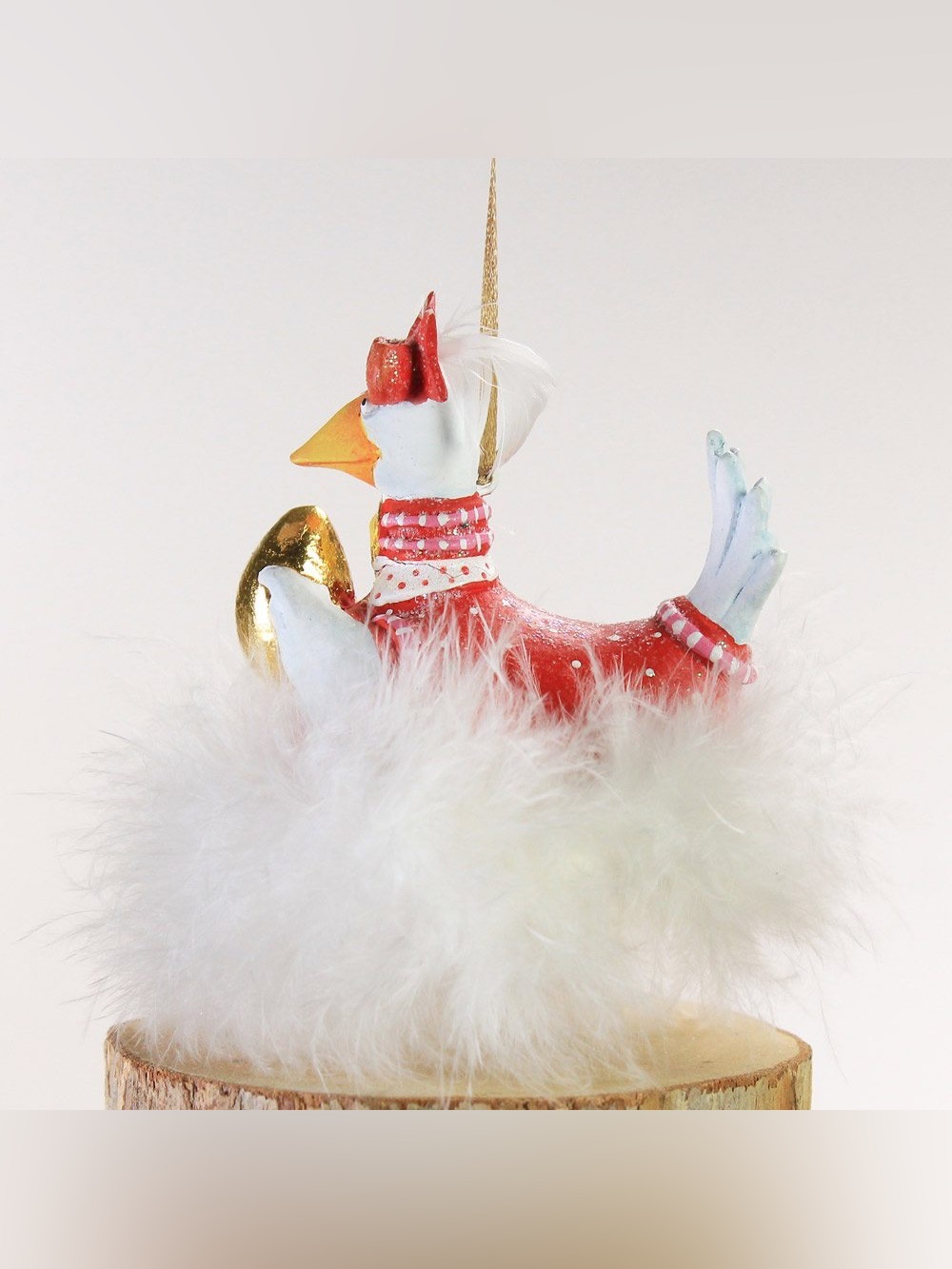 Mackenzie-Childs | Patience Brewster Mini Goose A Laying Ornament